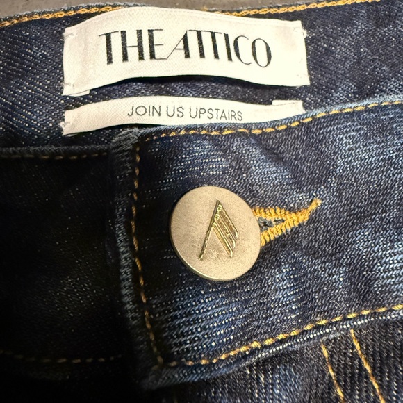 The Attico Fern Dark Blue Denim Long Pants Size 27 - Picture 11 of 13
